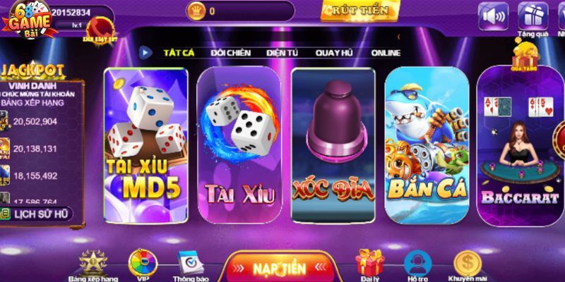 Kho game đặc sắc tại 68 Game Bài